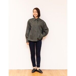 Uniqlo U Womens Olive Satin Cotton Shirt  Jacket Small